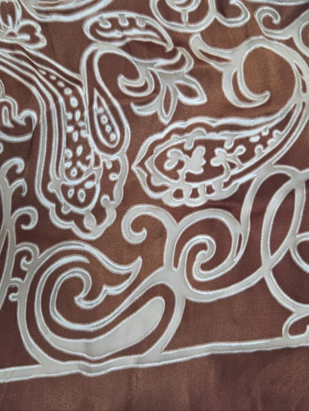Elegant Made In Italy Brown Paisley Scarf - Women's Accessory